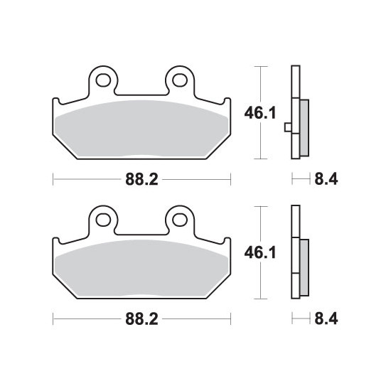 SBS brake pads KH412 MAXI SINTER SINTER gold color fits: SUZUKI 400 / 650 BURGMAN rear