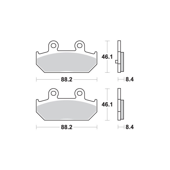 SBS brake pads KH412 MAXI SINTER SINTER gold color fits: SUZUKI 400 / 650 BURGMAN rear
