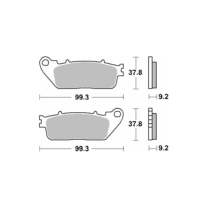 SBS brake pads KH488 STREET CERAMIC color black fits: HONDA VFR800 / 1200, CB1000 rear