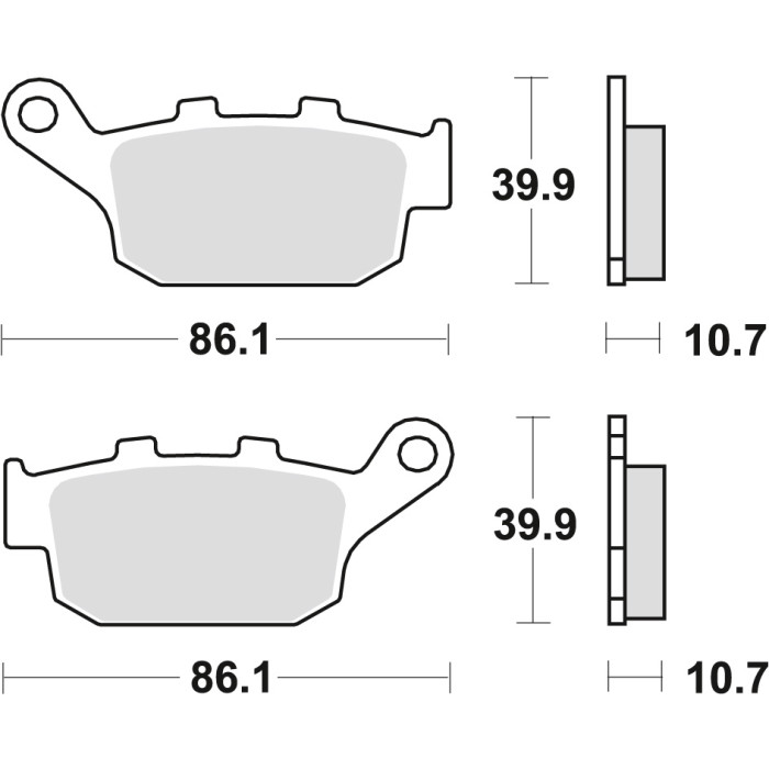 TRW LUCAS brake pads KH140 ORGANIC HONDA XLV TRANSALP 91-13, XRV 750 AFRICA TWIN 90-03, NX 650 DOMINATOR 88-94, SUZUKI X