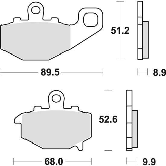 TRW LUCAS brake pads KH192 ORGANIC KAWASAKI ZX6R 600 94-16, ZX6R 636 02-06, ER6 06-16, VERSYS 650 07-14, Z 750 04-06, ZX