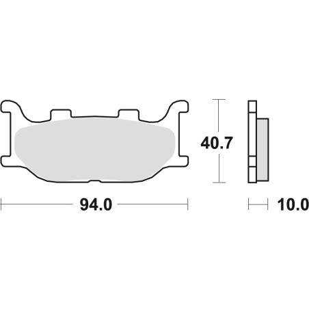 TRW LUCAS brake pads KH199 ORGANIC YAMAHA XV / XVS VIRAGO 125 97-04, FZ6 04-10, XJ6 09-16, MT-03 06-14, XVS 1100 / 1300