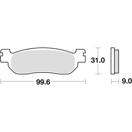 TRW LUCAS stabdžių kaladėlės KH275 ORGANIC YAMAHA TW 125 99-08 TW 200 91-15 R6 99-02, priekis / galas