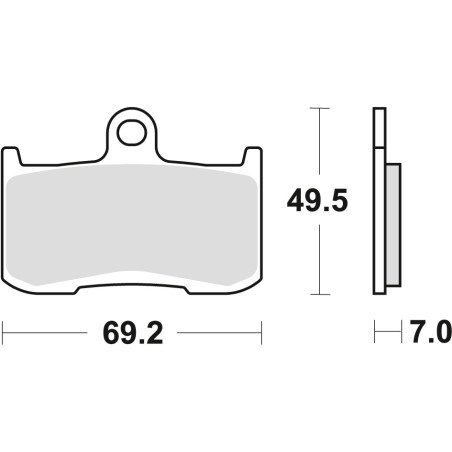 TRW LUCAS stabdžių kaladėlės KH347 ORGANIC KAWASAKI Z 800 13-17, Z 900 17-21, Z 1000 03-06, SUZUKI GSX 750 17-21, GSX 1300 07-10