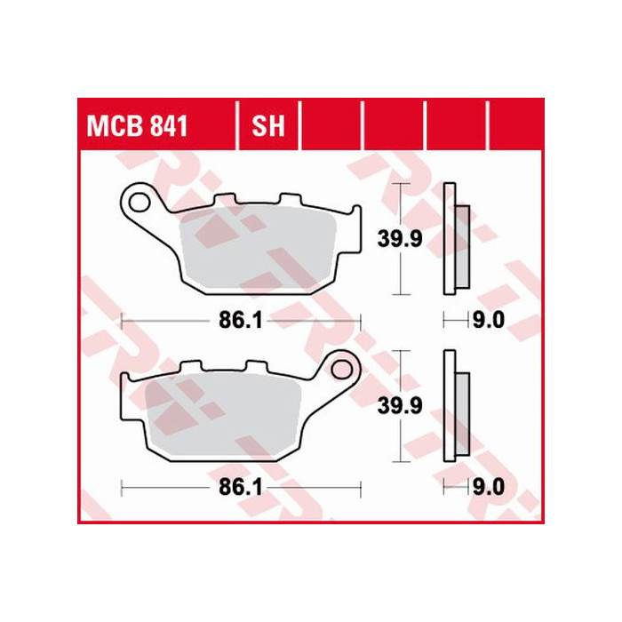 TRW LUCAS brake pads KH496 ORGANIC HONDA CBF 500 / CB500 X / CBR500 13-, CB 650 F / CBR 600 14-, NC 750 14-, KAWASAKI VE