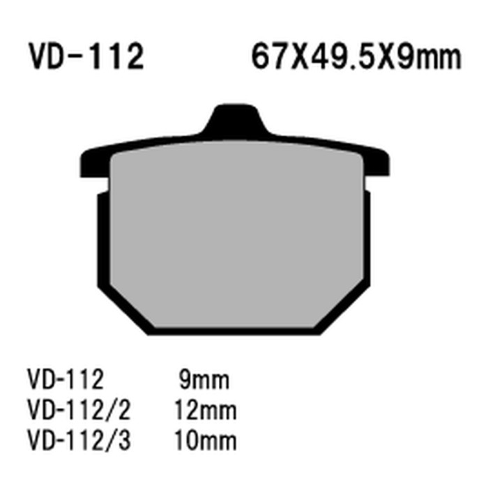 VESRAH stabdžių kaladėlės KH29 Metalic sinter (auksinės spalvos) HONDA CX500 '79-'81, GL1000 / 1100 '75-'81 (MADE IN JAPAN)