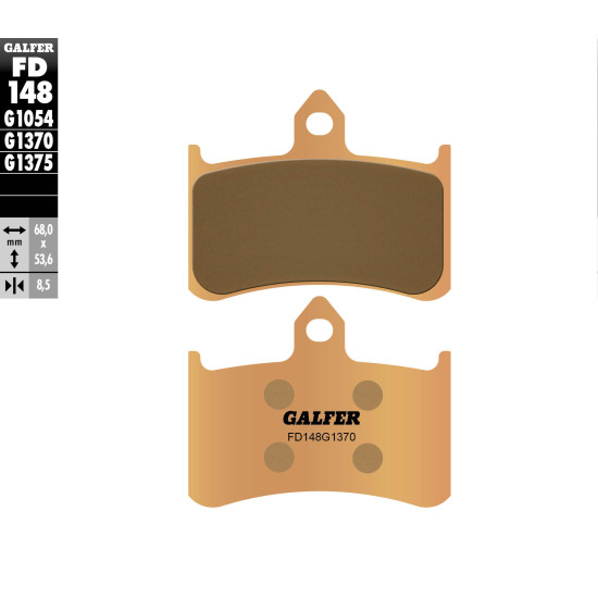 GALFER brake pads KH187 Metalic sinter (gold color) STREET