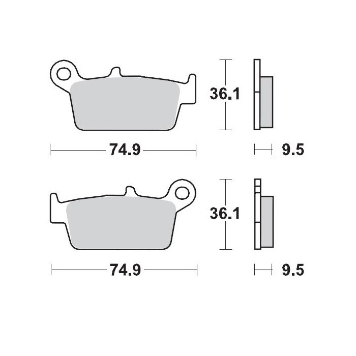 MOTO-MASTER brake pads KH131 SINTER METAL RACING: 12 (SINTERPRO SERIES RACING GP) HONDA: CR 80-125-250-500, XR 250-400-6