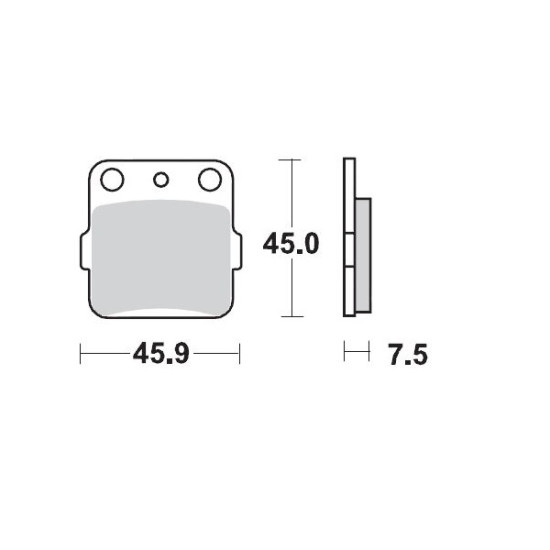 MOTO-MASTER brake pads KH84 SINTER METAL RACING: 12 (SINTERPRO SERIES RACING GP) KAWASAKI: KX 65-80-85-100, HONDA: TRX 3