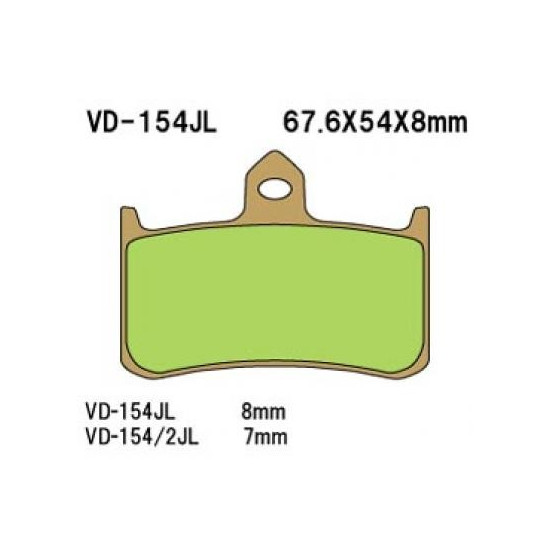 VESRAH brake pads KH187 Metalic sinter (gold color) (MADE IN JAPAN)
