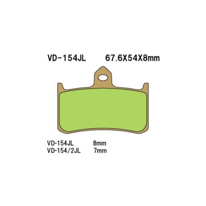 VESRAH stabdžių kaladėlės KH187 Metalic sinter (auksinės spalvos) (MADE IN JAPAN)