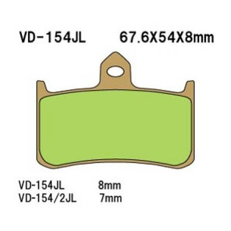 VESRAH stabdžių kaladėlės KH187 Metalic sinter (auksinės spalvos) (MADE IN JAPAN)