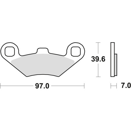 TRW LUCAS stabdžių kaladėlės KH159 SINTER OFFROAD POLARIS SPORTSMAN 400 98-, SCRAMBLER 500 01-10, SPORTSMAN 700 / 800 07-09, pri