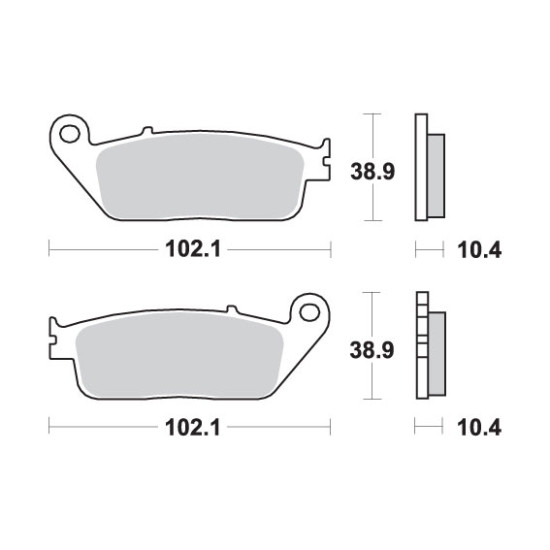 SBS brake pads KH196 MAXI SINTER SINTER gold color fits: YAMAHA YP / VP 125 / 250 / 300 / 400, front