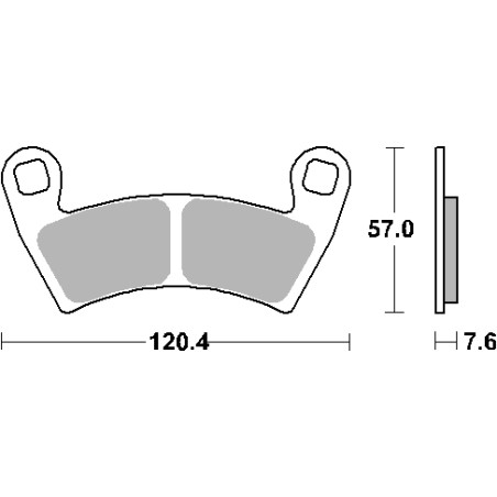 SBS brake pads KH452 OFF-ROAD SINTER gold color fits: POLARIS 500 / 700 / 800 / 900 / 1000