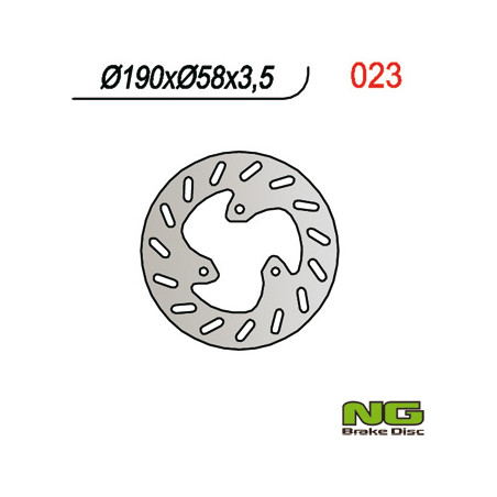 NG stabdžių diskas priekis / galas YAMAHA NEO'S 50 '97-21, APRILIA HABANA 50 / 125 '98-02, LEONARDO 125 '96-05, SCARABEO '98-10,
