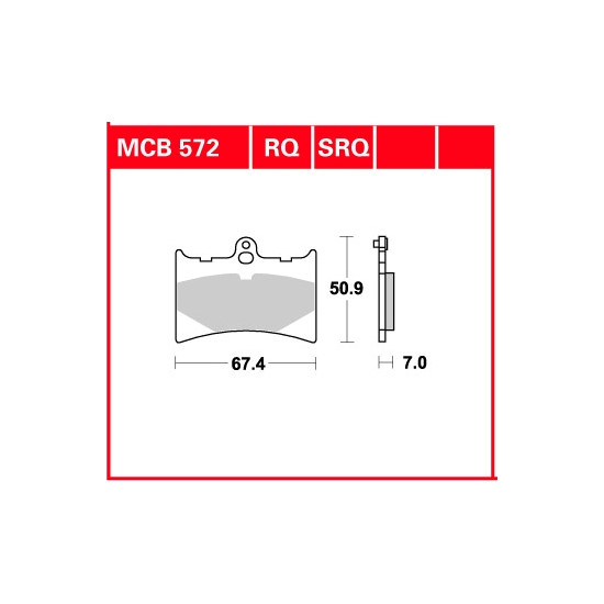 TRW LUCAS brake pads KH126 ORGANIC APRILIA AF 125 89-92, RS 125 95-06, GILERA NORDWEST 600 91-93, MOTO GUZZI QUOTA 1000