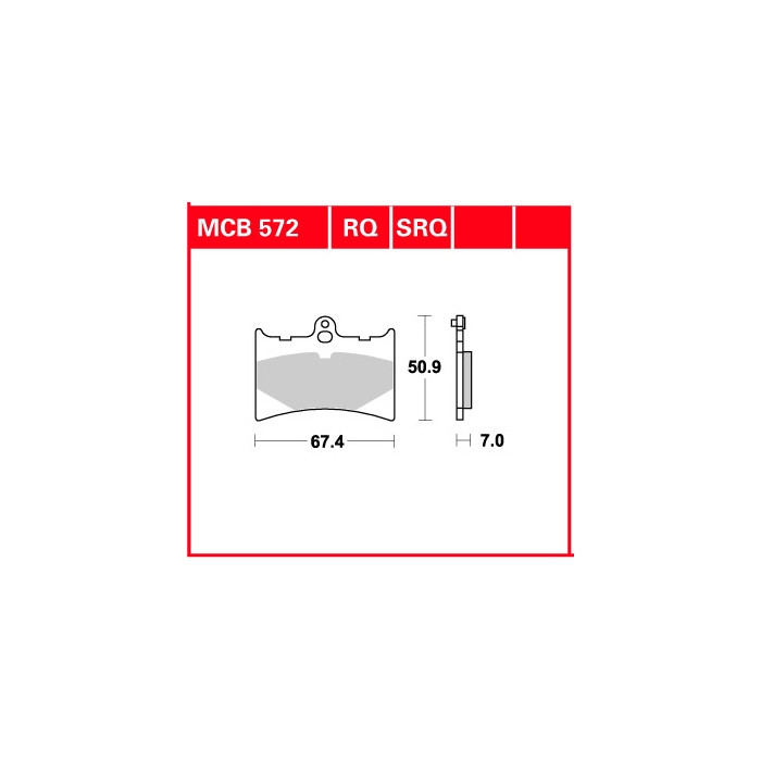 TRW LUCAS brake pads KH126 ORGANIC APRILIA AF 125 89-92, RS 125 95-06, GILERA NORDWEST 600 91-93, MOTO GUZZI QUOTA 1000