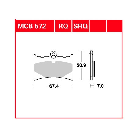 TRW LUCAS brake pads KH126 ORGANIC APRILIA AF 125 89-92, RS 125 95-06, GILERA NORDWEST 600 91-93, MOTO GUZZI QUOTA 1000