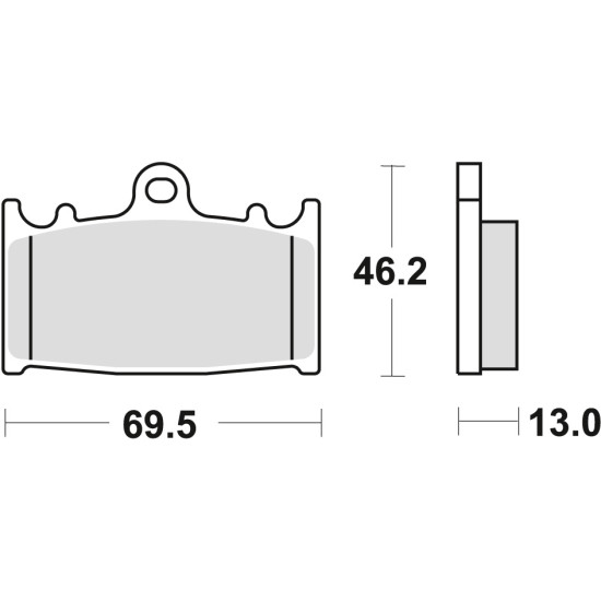 TRW LUCAS brake pads KH366 ORGANIC SUZUKI VL 1500 INTRUDER 01-08, rear