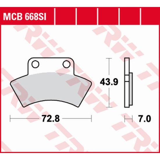 TRW LUCAS ZF brake pads KH232 SINTER OFFROAD CF MOTO CF 500 TERRALANDER '11-'13, RANGER 500 '10-'15, POLARIS TRAIL BLAZE