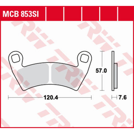 TRW LUCAS ZF brake pads KH452 SINTER OFFROAD POLARIS RANGER 400 '10-, 500 '08-, 700 '08-'09, 800 '10-, 900 '11-, GENERAL