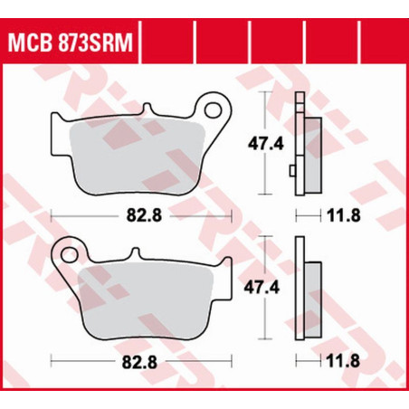 TRW LUCAS ZF brake pads KH628 SINTER SYM MAX SYM 400 '11-, MAX SYM 600 '14-, rear