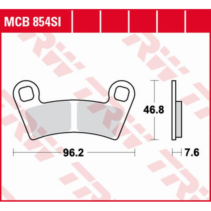 TRW LUCAS ZF brake pads KH657 SINTER OFFROAD POLARIS RANGER 400 '10-, 500 '06-, GENERAL 1000 '16-, rear POLARIS OUTLAW