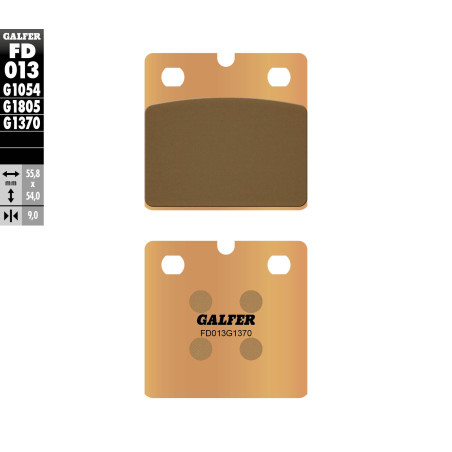 GALFER brake pads KH18 Metalic sinter (gold color) STREET BMW