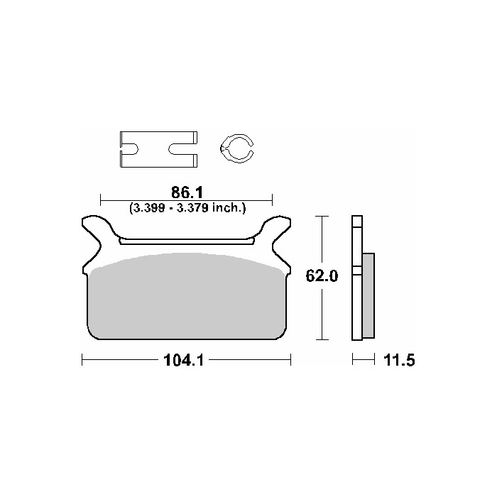 SBS brake pads KH201 STREET CERAMIC color black