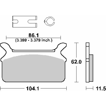 SBS brake pads KH201 STREET CERAMIC color black