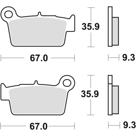 TRW LUCAS stabdžių kaladėlės KH367 SINTER OFFROAD (PERFORMANCE) KAWASAKI KXF 250 04-, KLX 450 07-, KXF 450 04-, KXE 450 10-, SUZ