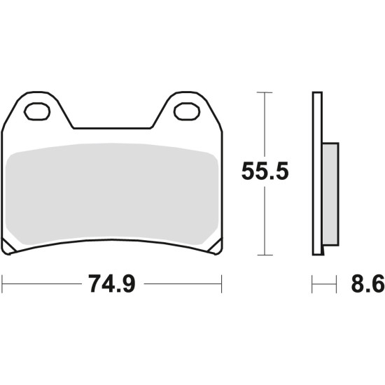 TRW LUCAS brake pads KH244 SINTER RACING APRILIA PEGASO 650 05-10, BMW F 800 GT / R / S / ST 08-16, KTM 790 ADV 19-, 109