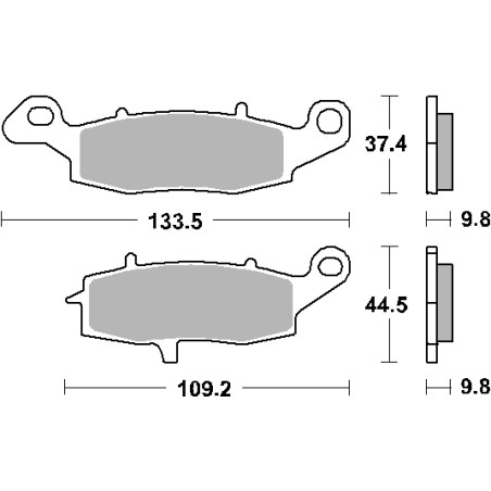 SBS brake pads KH231 STREET CERAMIC color black fits: SUZUKI 1800 INTRUDER `06 rear