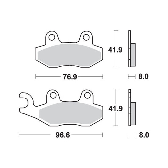 SBS brake pads KH135 / KH214 OFF-ROAD SINTER gold color