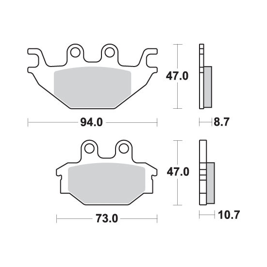 SBS brake pads KH377 OFF-ROAD SINTER gold color