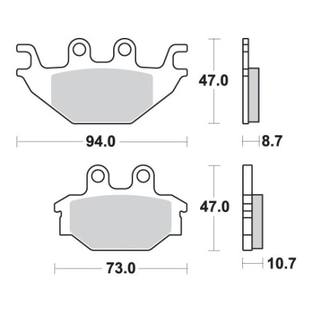 SBS brake pads KH377 OFF-ROAD SINTER gold color