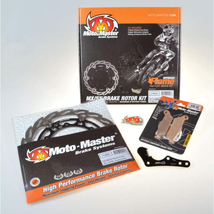 MOTO-MASTER stabdžių disko komplektas YAMAHA YZ 125 `08-,YZ / YZF 250 `07-YZF 450 `08- plaukiojantis diskas 270mm (112088),adapt