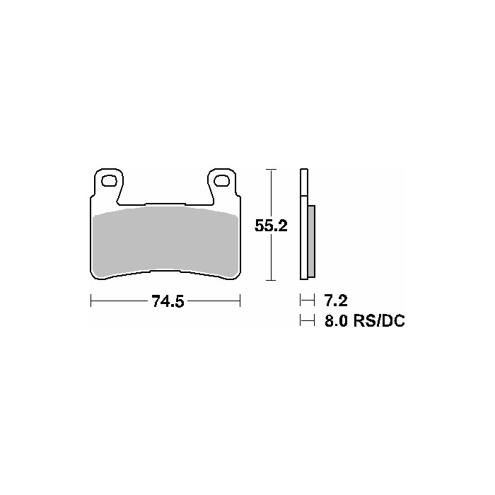 SBS brake pads KH265 STREET CERAMIC color black