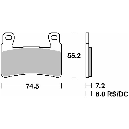 SBS brake pads KH265 STREET CERAMIC color black