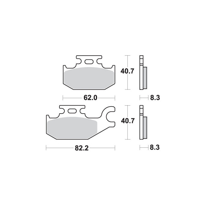 SBS brake pads KH413 OFF-ROAD SINTER gold color
