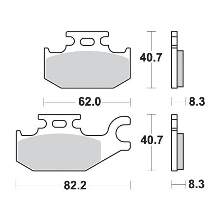 SBS brake pads KH413 OFF-ROAD SINTER gold color