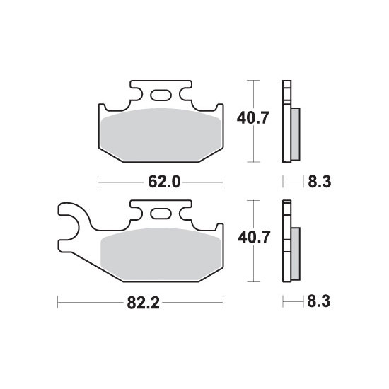 SBS brake pads KH414 OFF-ROAD SINTER gold color
