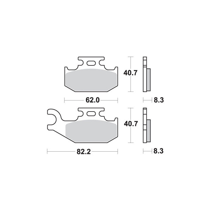 SBS brake pads KH414 OFF-ROAD SINTER gold color
