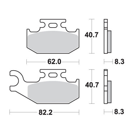 SBS brake pads KH414 OFF-ROAD SINTER gold color