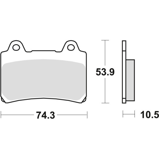 TRW LUCAS brake pads KH123 ORGANIC YAMAHA SRX 600 88-95, FZ 750 89-94, XV 750 92-94, TDM 850 91-96, FJ 1200 88-97, XVZ 1