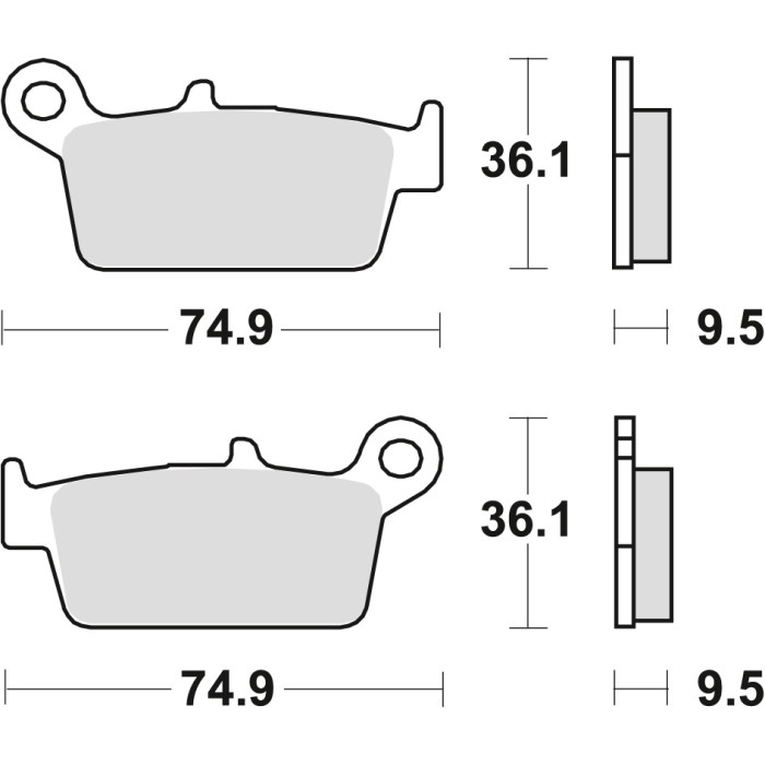TRW LUCAS brake pads KH131 SINTER OFFROAD (PERFORMANCE) HONDA CRF 230 08-10, XR 250 88-97, XR 600 91-99, YAMAHA WR 125 9