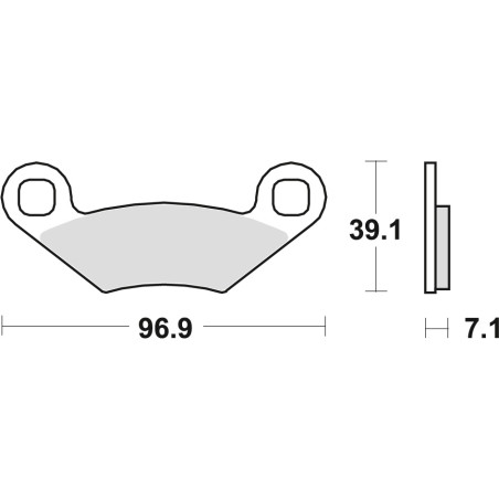 TRW LUCAS stabdžių kaladėlės KH159 ORGANIC POLARIS OUTLAW 450 08-10, SPORTSMAN 500 '08-, SPORTSMAN 600 / 700 02-06, SPORTSMAN 80