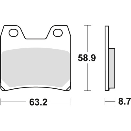 TRW LUCAS stabdžių kaladėlės KH348 ORGANIC YAMAHA FZS 1000 FAZER 01-05, XJR 1300 02-16, galas