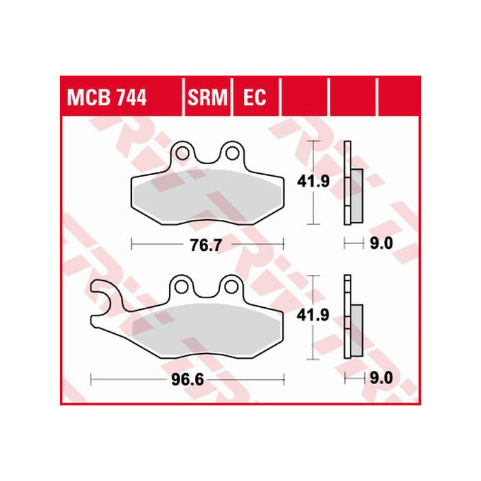TRW LUCAS brake pads KH353 ORGANIC APRILIA SPORTCITY 50 / 125 05-13, PEUGEOT CITYSTAR 50 14-, PIAGGIO FLY 50 05-12, VESP